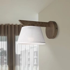 Aplică LED Brilagi ANTHONY 1xE14/40W/230V stejar nuc/alb