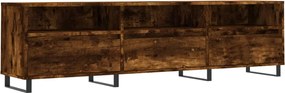 vidaXL Comodă TV, stejar fumuriu, 150x30x44,5 cm, lemn prelucrat