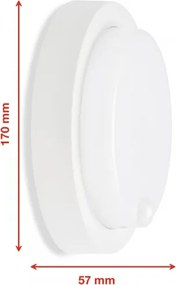 Telefunken - Aplica de exterior cu senzor LED/12W/230V IP44 albă