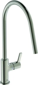 Baterie bucatarie Ideal Standard Gusto 226 cu pipa rotativa argintiu Silver Storm
