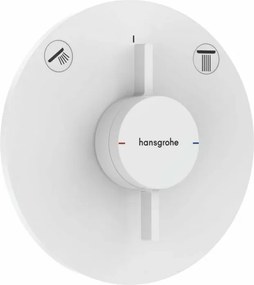 Baterie dus incastrata alb mat Hansgrohe DuoTurn S 2 functii