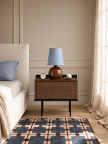 Noptieră Zenar cu sertar 50 cm - nuc elegant / negru