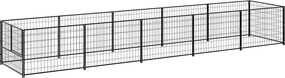 vidaXL Padoc pentru câini, negru, 5 m², oțel