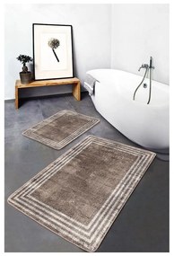 Covorașe de baie maro 2 buc. din catifea 60x100 cm – Mila Home