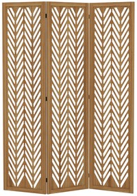 HOMCOM Paravent din lemn cu modele perforate, divizor de cameră interior pliabil cu 3 panouri din lemn 120 x 170 cm natural | Aosom Romania