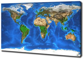 Tablouri tipărite pe pânză Harta lumii