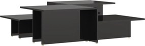 vidaXL Mese cafea 2 buc negru extralucios 111,5x50x33 cm lemn compozit