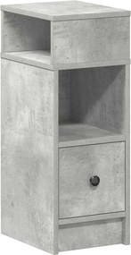 vidaXL Noptiera cu sertar gri beton 25x31x66 cm