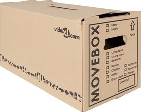 vidaXL Cutie de Mutare 20 pcs natural 59 x 31,5 x 31,5 cm Carton