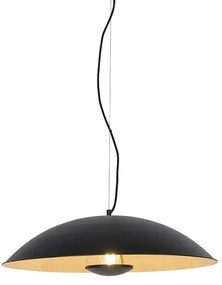 Lampă suspendată vintage neagră cu auriu 60 cm - Emilienne
