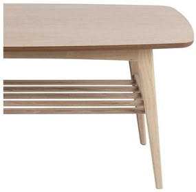 Masă de cafea cu baza din lemn de stejar Actona Woodstock, 120 x 60 cm