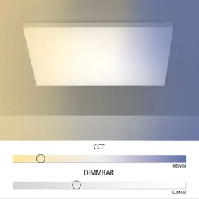 Plafonieră LED dimabilă CANVAS LED/40W/230V Leuchten Direkt 15552-16 + telecomandă