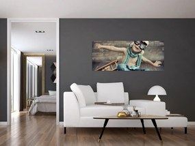 Tablou - Tânăr aviator (120x50 cm)
