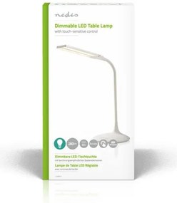 Nedis LTLG3M1WT4 - Lampă de birou LED reglabilă 6W, 5V, 2200 mAh albă