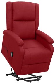329702 vidaXL Fotoliu cu ridicare, roșu vin, material textil