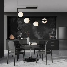 Lustră pe tijă SOMA 4xE14/10W/230V negru/alb