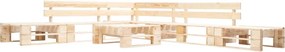 vidaXL Set mobilier de grădină paleți, 6 piese, natural, lemn