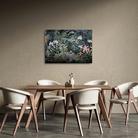 Tablou pe sticlă - Model de junglă pictat (70x50 cm)