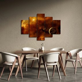 Tablou - Planete cu nebuloasă (150x105 cm)