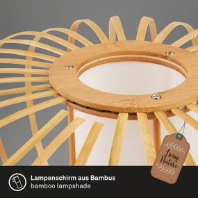 Briloner 4759031 - Lustră suspendată pe cablu, 3xE27/10W/230V, negru/bambus