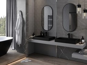 Mexen Loft oglindă de baie ovală 100 x 50 cm, ramă neagră - 9851-100-050-000-70
