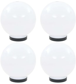 vidaXL Lămpi glob cu LED, 4 buc., 20 cm, PMMA, sferic