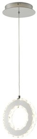 Lustra LED suspendata design modern Girona crom
