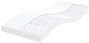 vidaXL Saltea din spumă, alb, 80x220 cm, duritate 7 zone 20 ILD