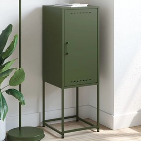 846534 vidaXL Dulap înalt verde măslină 36x39x107 cm oțel