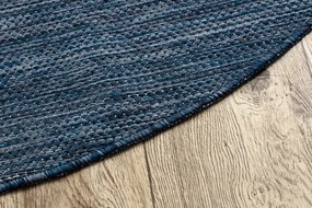 Covor SISAL SION cerc A5165A Melanj țesute plate albastru inchis