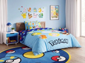 Lenjerie de pat pentru copii POKÉMON TEAM colorata Dimensiune lenjerie de pat: 70 x 80 cm | 140 x 200 cm