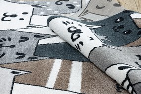 Covor FUN Gatti pentru copii, pisici, animale, colorat multi