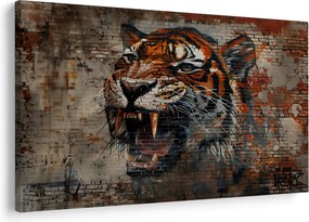 Tablou - Tigru din Cărămizi (90x60 cm)