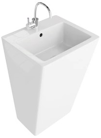 Lavoar freestanding Rune Svana dreptunghiular 51 cm alb lucios