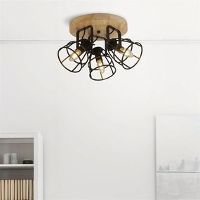 Plafoniera design geometric cu 3 spoturi Vision Cage