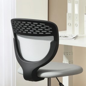Vinsetto Scaun de birou ergonomic din plasă, scaun de desen, înălțime și picior de odihnă reglabil, 59 x 59 x 106-126 cm, gri | Aosom Romania