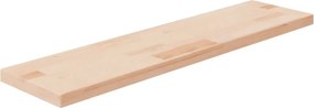 vidaXL Poliță, 80x20x2,5 cm, lemn masiv de stejar netratat
