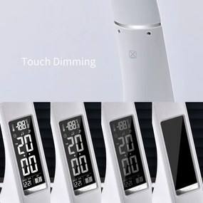 Immax 08949L - LED Lampă de masă dimmabilă cu display LEATHER LED/6,5W/5V alb