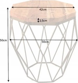Masuta laterala design minimalist Diamond 50cm Salcam
