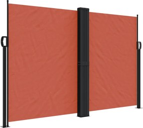 vidaXL Copertină laterală retractabilă, teracotă, 160 x 600 cm