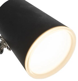 Lampă de podea modernă, neagră, cu 3 lumini, incluzând un LED de iluminare - Coupe
