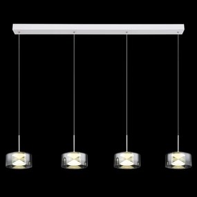 Globo 16024-4WR - Lustra suspendată pe cablu BELINDA LED/24W/230V alb/fumuriu