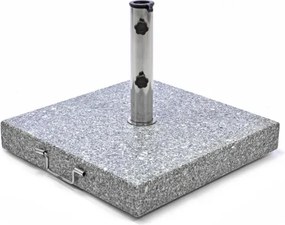 Suport umbrelă de grădină - granit / oțel inoxidabil, 50 kg