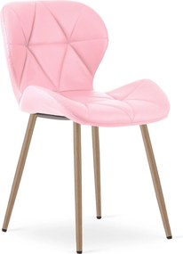 Scaun de sufragerie MANGO din piele ecologica, roz