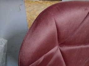 OFERTA Scaun de birou roz inchis AVOLA VELVET II. calitate