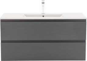 Vario Pull 100 dulap de bază cu chiuvetă stejar-antracite