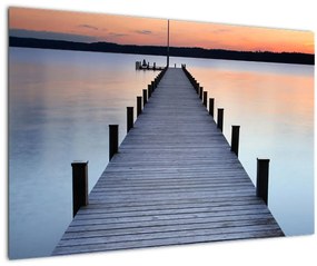 Tablou - Ponton de la Lacul Starnberger, Bavaria, Germania (90x60 cm)