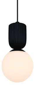 Pendul cu Forma Organic din Ceramica si Sticla, Sadie negru