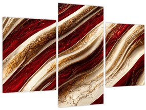 Tablou - Aur - textură albă (90x60 cm)