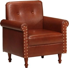 vidaXL Fotoliu, maro, piele naturală